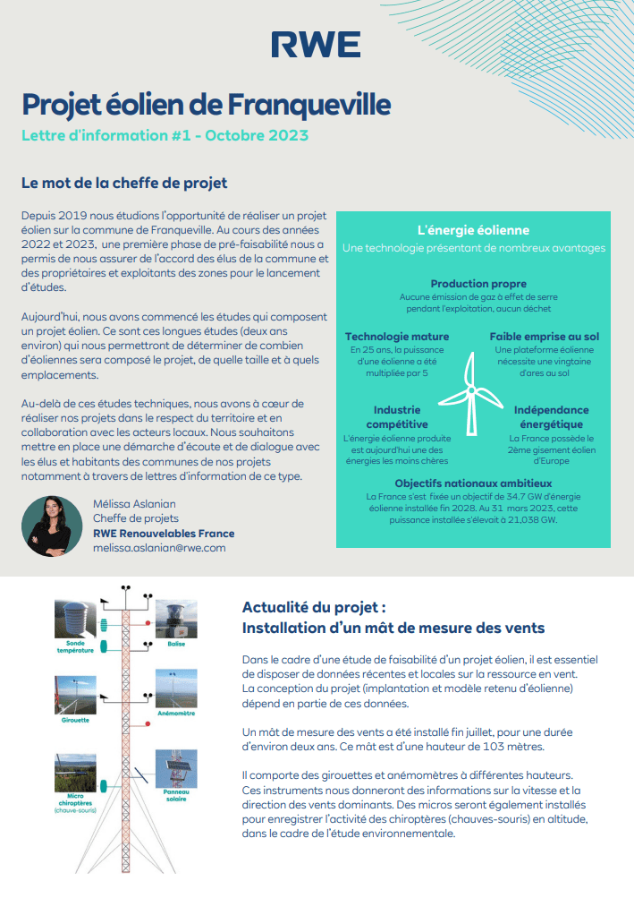 Lettre d'information n°1